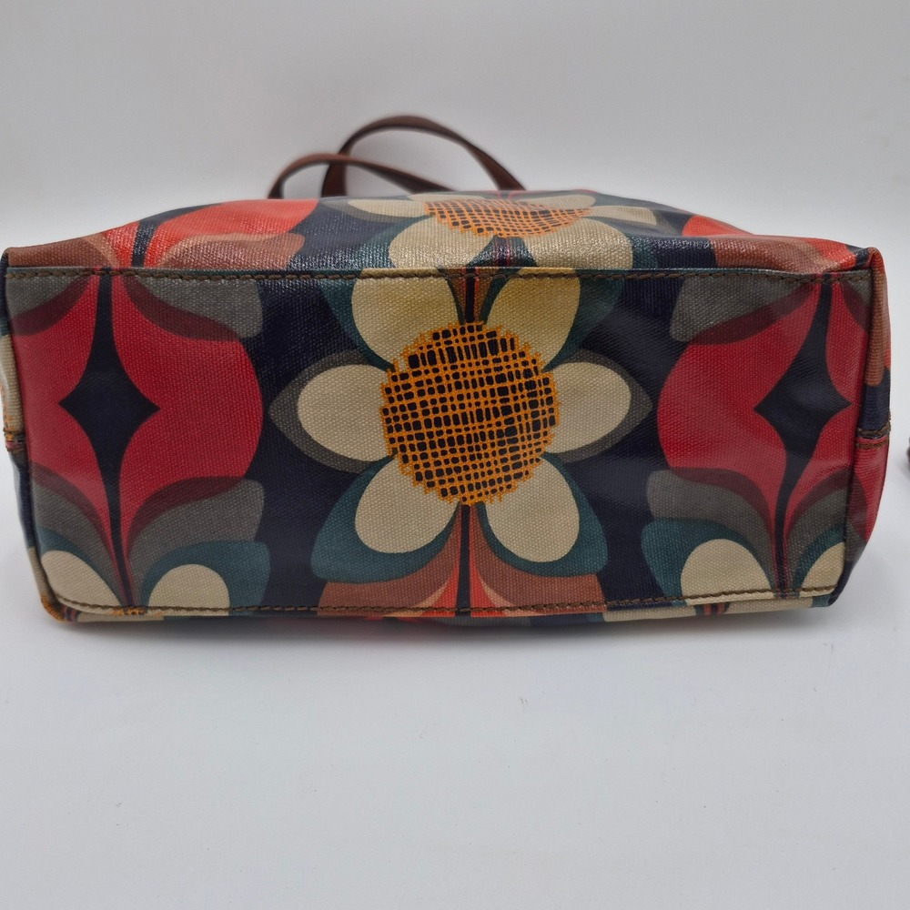 Fossil Key-Per Floral Tote Bag & Wallet Set ZB5126 Retro Coated Canvas Bag - Picture 3 of 16